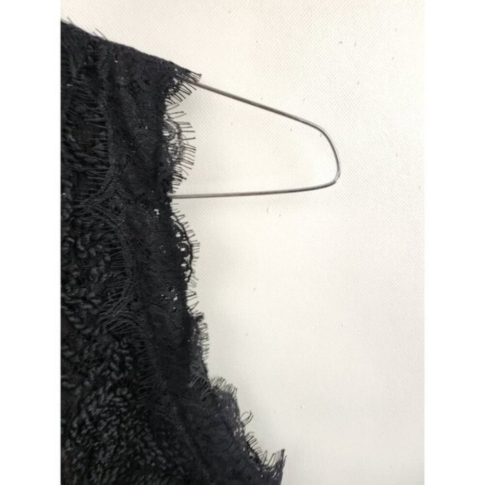 ZARA Trafaluc Womens Crop Top Small Black Lace Sheer Sleeveless Dark Fairy - Picture 4 of 7